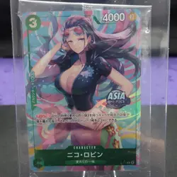 One Piece Nico Robin P-111 Asia Full Art Foil Character Card JP - Image 1
