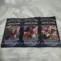 Disney Lorcana TCG Rise Of The Floorborn Booster Pack 3x New - Image 1