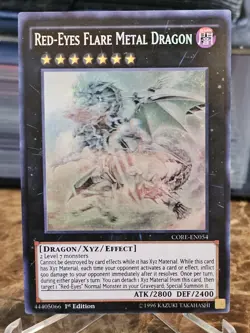 Red-Eyes Flare Metal Dragon (Ghost Rare) CORE-EN054 1st Edition Yugioh Card NM - Image 1