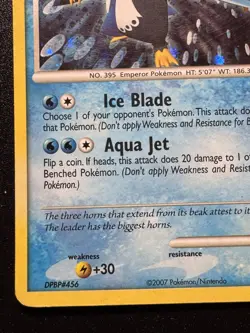 Empoleon 4/130 Diamond & Pearl Pokemon Card Holo Foil Rare Swirl LP - Image 5