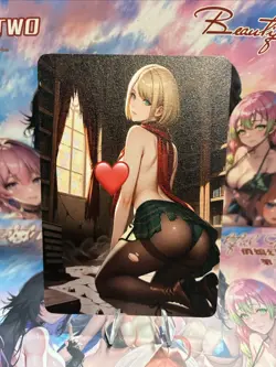 Matte Beautiful Waifu Handmade Card Goddess Story CCG Anime Double Sided - Image 1