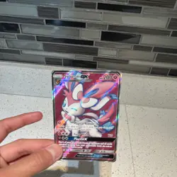 Pokemon Sylveon GX Full Art Ultra Rare Holo Fairy 200 HP Card 92/145 - Image 2