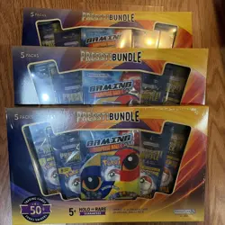 Pokemon Gaming Pressti Bundle 50+ Cards (5+ Holo OR Rare) New! Sealed! Lot of 3 - Image 1