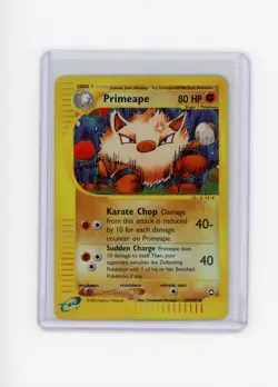 2002 Primeape Aquapolis 29/147 Rare Pokemon Card MP - Image 1