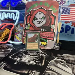 Vintage 1998 MTG Stronghold Burgeoning Card LP magic the gathering MTG GREEN - Image 1