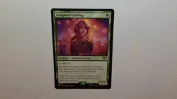 MTG Delighted Halfling NM Rare Creature Halfling Citizen 158 LOTR Magic - Image 1