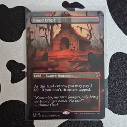Magic The Gathering Blood Crypt Land Rare 2side 0349 Black Red Borderless Lorwyn - Image 1