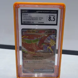 CGC 8.5 Ho-Oh EX 007/034 Charizard & Ho-Oh EX Deck Full Art Pokemon Card - Image 1