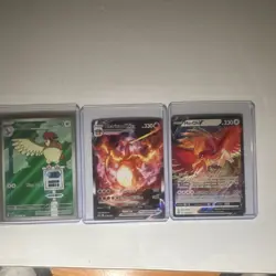 Pokemon TCG Holo Card Lot 4x Pidgeotto, Charizard VMAX, Ho-Oh V, Braixen - Image 2