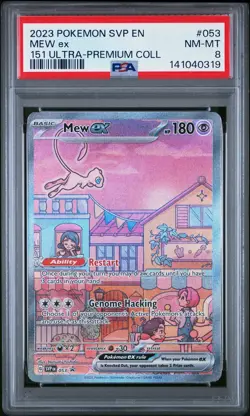 2023 POKEMON SVP EN-SV BLACK STAR PROMO053 MEW EX 151 ULTRA-PREMIUM PSA 8 0319 - Image 1