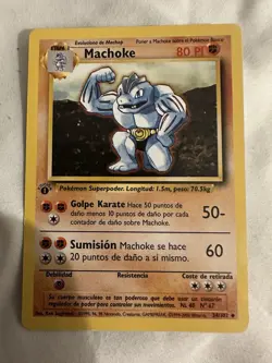 Pokemon 1st Edition Machoke 34/102 Spanish Base Set NM - Image 1
