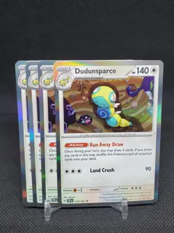4x Dudunsparce - 129/162 - Rare NM-Mint Pokemon SV05 - Temporal Forces Playset - Image 1