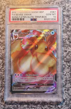 PSA 10 Pokemon SWSH087 Eevee VMAX Shining Fates Elite Trainer Box Promo FULL ART - Image 4