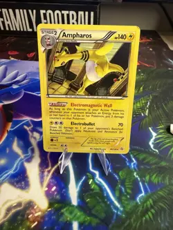 2012 Pokemon Ampharos TCG CCG 40/124 Dragons Exalted Holo Rare Foil English - Image 1