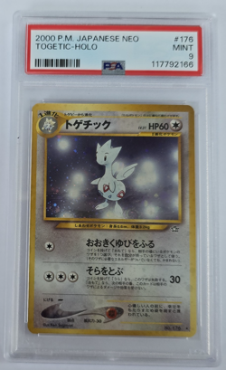 2000 Japanese Pokemon Neo Genesis Togetic #176 Holo PSA 9 Mint - Image 1