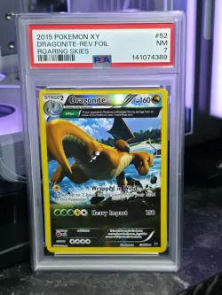 Pokemon Dragonite 52/108 Roaring Skies Reverse Holo Rare Delta Plus PSA 7 - Image 1