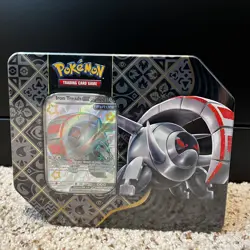 Pokemon Scarlet & Violet Paldean Fates Iron Treads EX Tin Box Promo Booster - Image 1