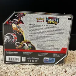 Pokemon Scarlet & Violet Paldean Fates Iron Treads EX Tin Box Promo Booster - Image 2