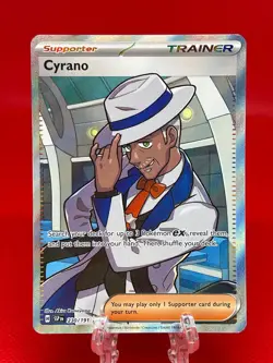 Pokemon TCG Cyrano 230/191 Surging Sparks Full Art Ultra Rare English 2024 NM - Image 1