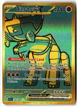 Ting-Lu ex ⭐ 244/091 Holo Hyper Rare Paldean Fates 2024 Pokemon NM - Image 1