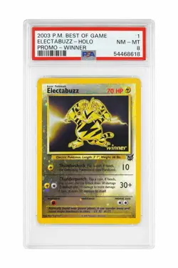 2003 Pokemon Best of Game Promo ELECTABUZZ Winner PSA 8 #1 (8618) - Image 1