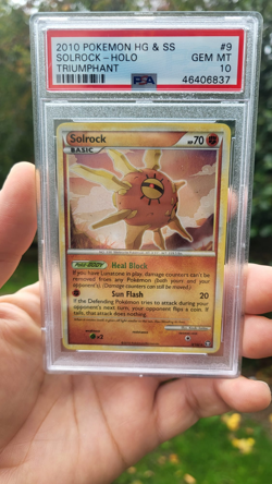 Pokemon Solrock HGSS Triumphant Holo Rare #9 PSA 10 Gem Mint - Image 1