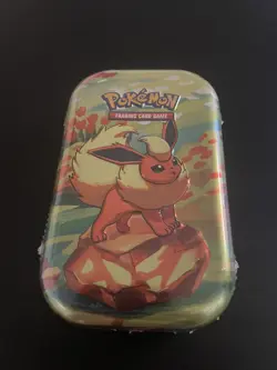 Pokemon TCG: Prismatic Evolutions Mini Tin - Flareon Art - Sealed NEW - Image 1