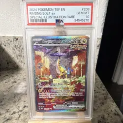 Pokemon TCG Raging Bolt ex Special Illustration Rare SV05 PSA 10 Holo 208/162 - Image 1