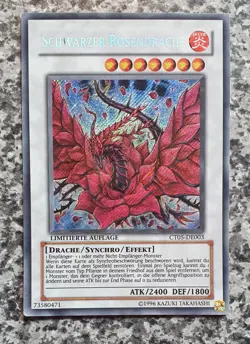 Yugioh Error! misprint Black Rose Dragon CT05-DE003 Secret Rare Limited 2008 - Image 1