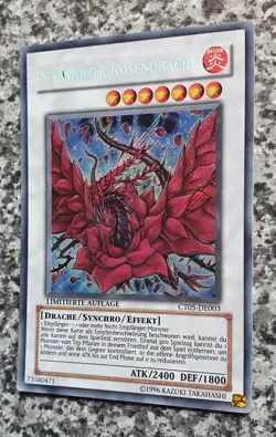 Yugioh Error! misprint Black Rose Dragon CT05-DE003 Secret Rare Limited 2008 - Image 3