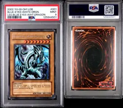 PSA 9 Blue-Eyes White Dragon LOB-001 The Legend of Blue Eyes White Dragon - Image 3