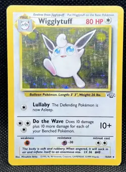 Pokemon TCG Wigglytuff Holo Unlimited Rare Card 16/64 Jungle Base Set - Image 1