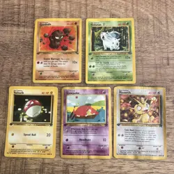 Pokemon TCG 1st Edition Team Rocket, Jungle & Fossil 5 Card Lot WOTC - Image 1