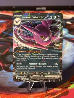 Pokemon Card Team Rocket's Crobat ex 122/182 Destined Rivals Double Rare NM/M - Image 1