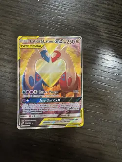 Pokemon SM Team Up Latias & Latios GX Alt Art Holo Card - Image 3