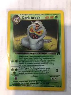 Pokemon card This card is a Dark Arbok (Holo) from the original Pokemon Trading - Image 1