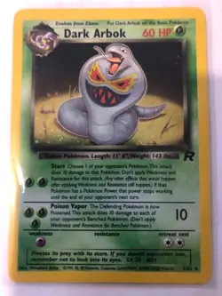 Pokemon card This card is a Dark Arbok (Holo) from the original Pokemon Trading - Image 5