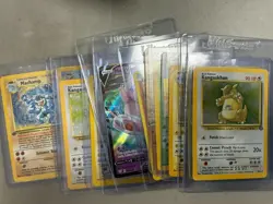 Lot of (13) Assorted Pokemon Cards w/ Holo's Kangaskhan Machamp - Image 1