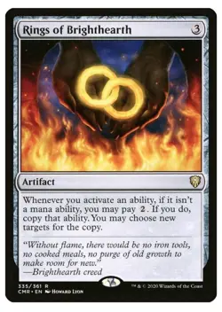 1x MTG Rings of Brighthearth - Commander Legends Rare Artifact! NM Mint! - Image 1