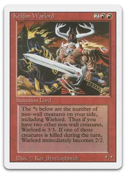Keldon Warlord (NM) Revised Edition 3ED Magic MTG - Image 1
