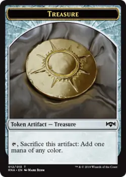 1 x Treasure Token - Ravnica Allegiance - Light Play - MTG - Image 1