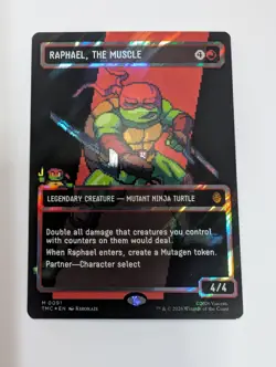 Raphael, the Muscle - UB TMNT - Pixel Borderless Surge Foil - (0091) - NM - Image 1