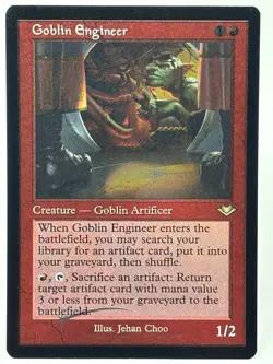 Goblin Engineer NM/M* ETCHED FOIL Modern Horizons ENGLISH 16/40 mtg -UnltdCards - Image 1