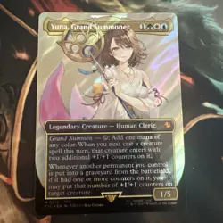 Yuna, Grand Summoner (Borderless) (Surge Foil) Commander: Final Fantasy Foil - Image 1