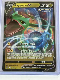 Rayquaza V - 110/203 - Pokemon Evolving Skies Sword & Shield Ultra Rare Card NM - Image 1