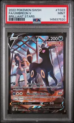 PSA 9 Umbreon V TG22/TG30 Brilliant Stars 2022 Full Art Holo Pokemon Card TCG - Image 1