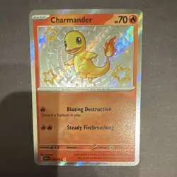 Pokemon Charmander 109/091 SV: Paldean Fates Holo 70HP Firebreathing - Image 2