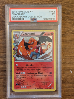 2016 Pokemon XY Generations PSA 1 Charizard Radiant Reverse Holo RC5 RC32 POOR - Image 1