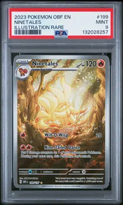 Ninetales 199/197 Pokemon Obsidian Flames Illustration Rare #199 MINT PSA 9 - Image 1
