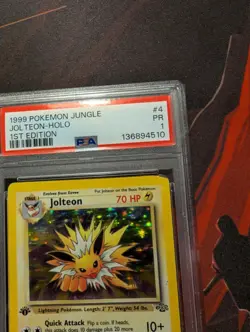 PSA 1 Jolteon 1st Edition Jungle 4/64 Holo Foil Rare 1999 Pokemon WoTC PR - Image 3